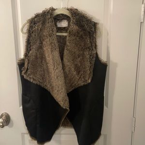Faux fur suede vest